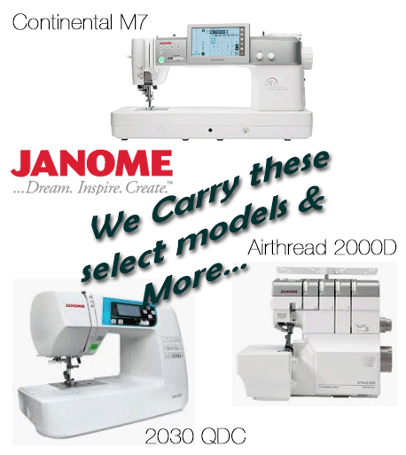 New line of Janome machines.